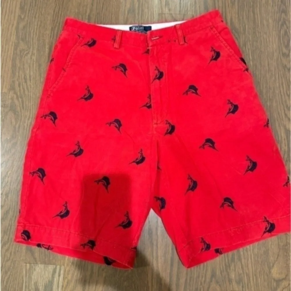 Vintage academia Polo Corduroy Swordfish red Shorts size 30 preppy academia E